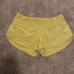 lululemon speed up shorts: size 4